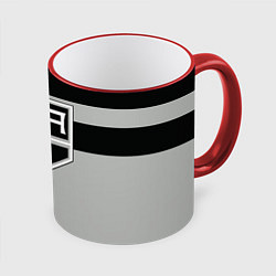 Кружка 3D Los Angeles Kings, цвет: 3D-красный кант