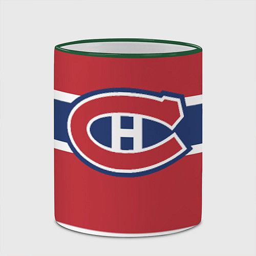 Кружка цветная Montreal Canadiens / 3D-Зеленый кант – фото 2