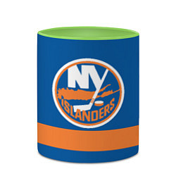 Кружка 3D New York Islanders, цвет: 3D-белый + светло-зеленый — фото 2