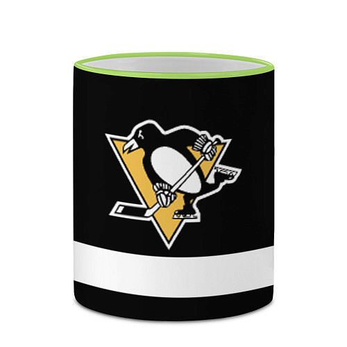 Кружка цветная Pittsburgh Penguins: Black / 3D-Светло-зеленый кант – фото 2
