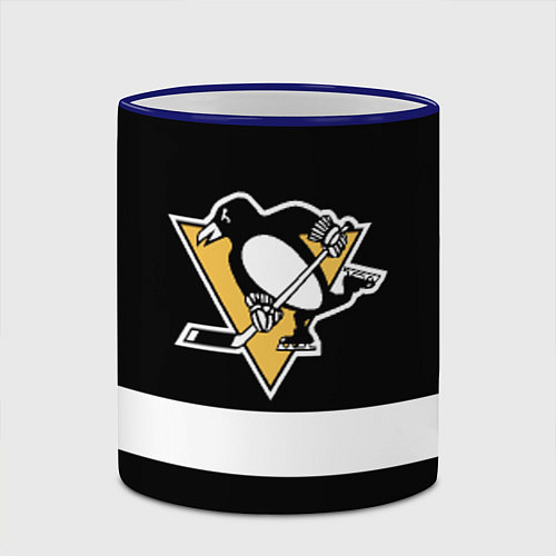 Кружка цветная Pittsburgh Penguins: Black / 3D-Синий кант – фото 2