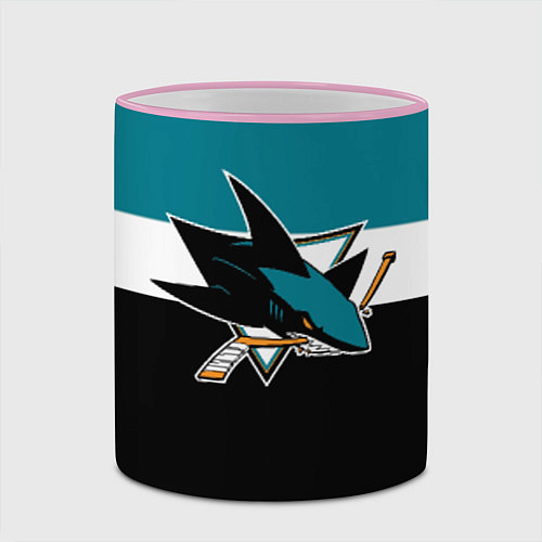 Кружка цветная San Jose Sharks / 3D-Розовый кант – фото 2
