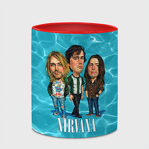 Кружка цветная Nirvana: Water / 3D-Белый + красный – фото 2