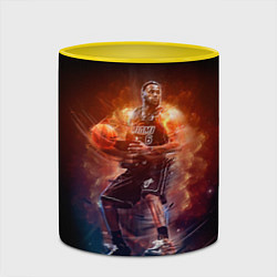 Кружка 3D Баскетболист, цвет: 3D-белый + желтый — фото 2