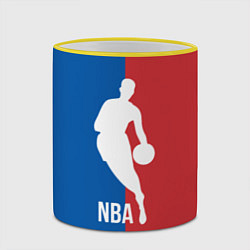 Кружка 3D Эмблема NBA, цвет: 3D-желтый кант — фото 2