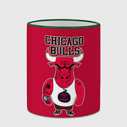 Кружка 3D Chicago bulls, цвет: 3D-зеленый кант — фото 2