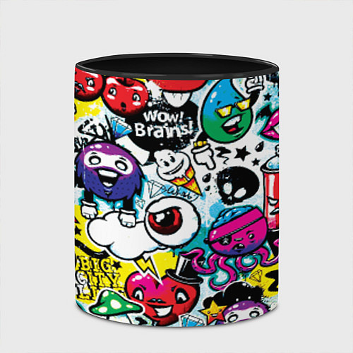 Кружка цветная Bombing / 3D-Белый + черный – фото 2