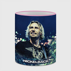 Кружка 3D Nickelback: Chad Kroeger, цвет: 3D-розовый кант — фото 2