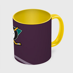Кружка 3D Anaheim Ducks Selanne, цвет: 3D-белый + желтый