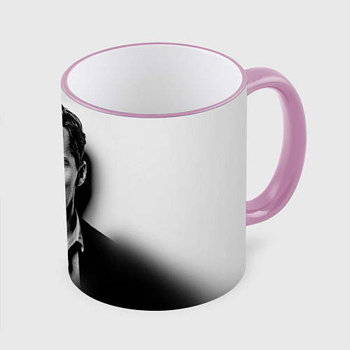 Кружка цветная Бенедикт Камбербэтч / 3D-Розовый кант – фото 1
