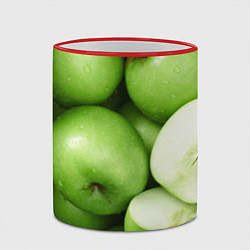 Кружка 3D Яблочная, цвет: 3D-красный кант — фото 2