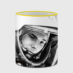 Кружка 3D Юрий Гагарин, цвет: 3D-желтый кант — фото 2