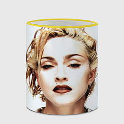 Кружка 3D Мадонна, цвет: 3D-желтый кант — фото 2