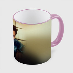 Кружка 3D Элвис Пресли, цвет: 3D-розовый кант