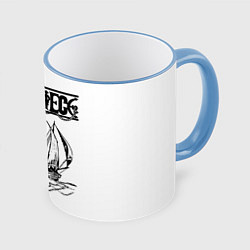 Кружка цветная One piece корабль