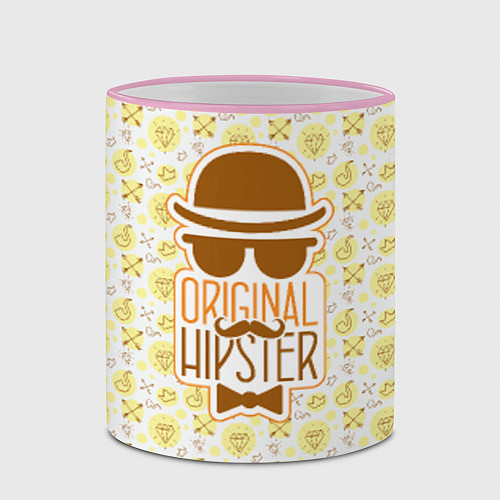 Кружка цветная Original Hipster / 3D-Розовый кант – фото 2