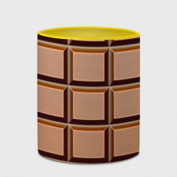 Кружка 3D Шоколад, цвет: 3D-белый + желтый — фото 2