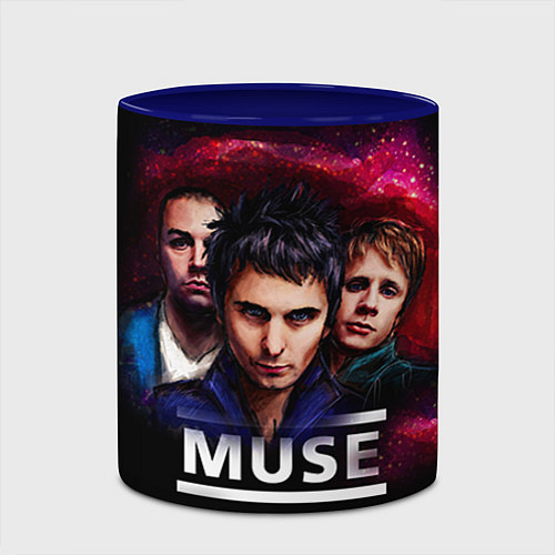 Кружка цветная Muse Band / 3D-Белый + синий – фото 2