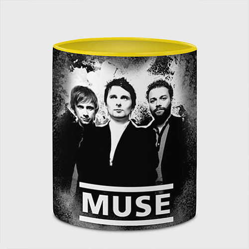 Кружка цветная Muse / 3D-Белый + желтый – фото 2