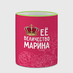 Кружка 3D Её величество Марина, цвет: 3D-светло-зеленый кант — фото 2
