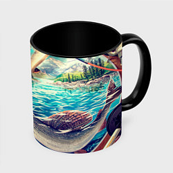 Кружка цветная Истинный рыболов