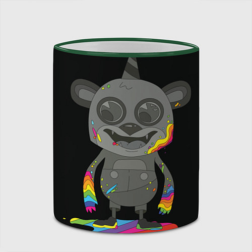 Кружка цветная Bear / 3D-Зеленый кант – фото 2
