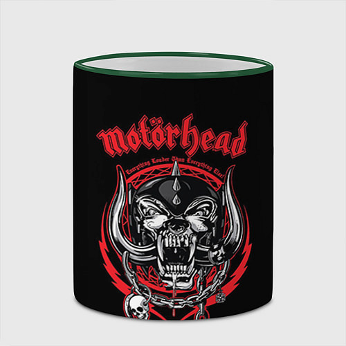 Кружка цветная Motorhead / 3D-Зеленый кант – фото 2