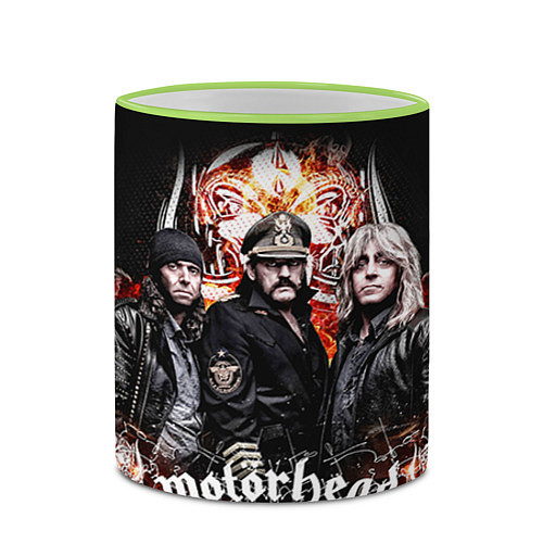 Кружка цветная Motorhead Band / 3D-Светло-зеленый кант – фото 2