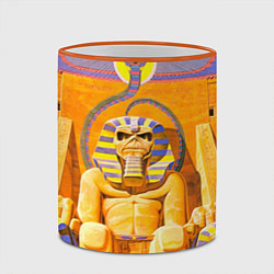 Кружка 3D Iron Maiden: Pharaon, цвет: 3D-оранжевый кант — фото 2