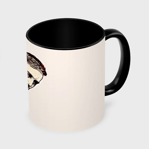 Кружка цветная Fight Club: Friends / 3D-Белый + черный – фото 1