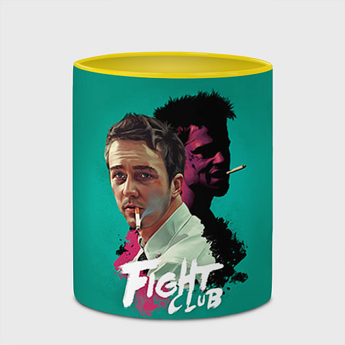 Кружка цветная Fight Club Stories / 3D-Белый + желтый – фото 2