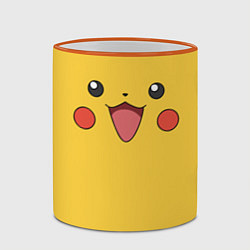 Кружка 3D Пикачу, цвет: 3D-оранжевый кант — фото 2