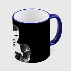 Кружка 3D Muhammad Ali, цвет: 3D-синий кант
