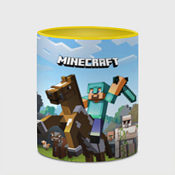 Кружка 3D Minecraft Rider, цвет: 3D-белый + желтый — фото 2