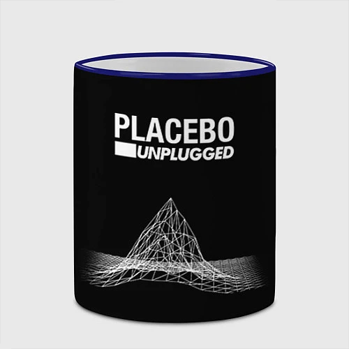 Кружка цветная Placebo: Unplugged / 3D-Синий кант – фото 2