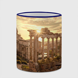 Кружка 3D Римское солнце, цвет: 3D-синий кант — фото 2