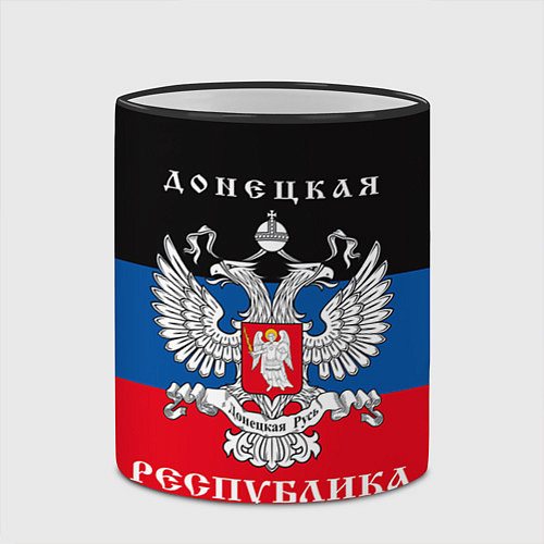 Кружка цветная Донецкая народная республика / 3D-Черный кант – фото 2