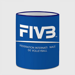 Кружка 3D Волейбол FIVB, цвет: 3D-синий кант — фото 2