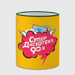 Кружка 3D Дискотека 90х, цвет: 3D-зеленый кант — фото 2