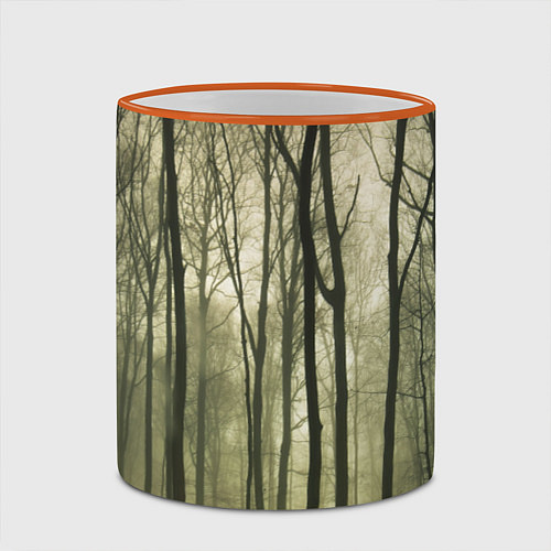 Кружка цветная Чарующий лес / 3D-Оранжевый кант – фото 2
