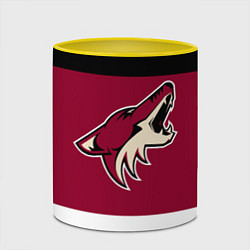 Кружка 3D Arizona Coyotes, цвет: 3D-белый + желтый — фото 2