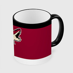 Кружка 3D Arizona Coyotes, цвет: 3D-черный кант
