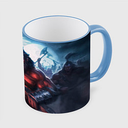 Кружка 3D Axe, цвет: 3D-небесно-голубой кант