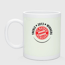 Кружка керамическая FC Bayern: Treble Winners, цвет: фосфор