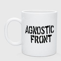 Кружка керамическая Agnostic front, цвет: белый