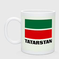 Кружка керамическая Флаг Татарстана, цвет: фосфор