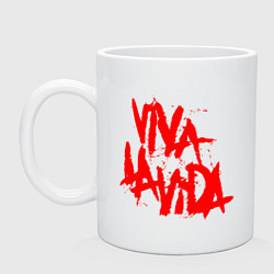 Кружка керамическая Viva La Vida, цвет: белый