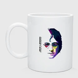 Кружка керамическая John Lennon: Techno, цвет: белый