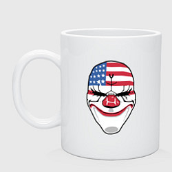 Кружка керамическая American Mask, цвет: белый
