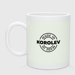 Кружка керамическая Made in Korolev, цвет: фосфор